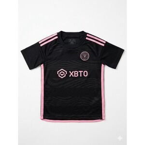 Inter-Miami Jersey Black/Pink Youth Sz 24(8-10y) Messi Embroid Logo XBTO Freedom